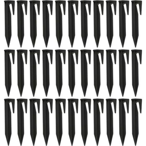 210 Pcs Piquets de Fixation Pour Câbles Périphériques, Piquets de Terre pour Robot Tondeuse Accessoires pour Tondeuses à Gazon, Piquet de Terre pour Câble de Délimitation