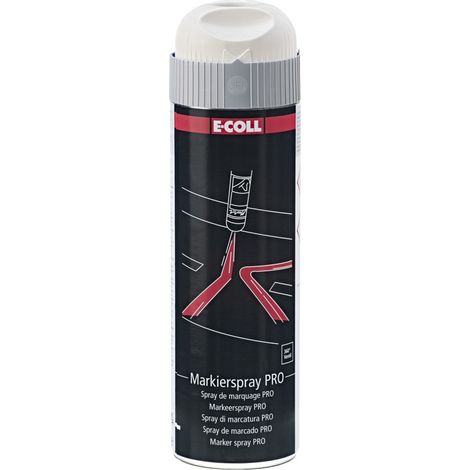 E-COLL PRO Markierspray glänzend weiss, 500 ml Spraydose