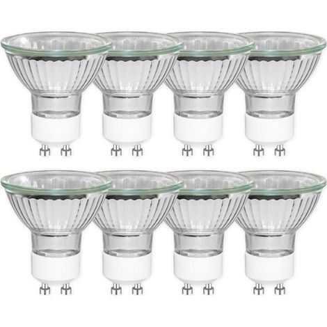 Ampoule halogène GU10 35 W, lot de 8, dimmable, blanc chaud 2800 K, spot MR16, angle de faisceau de 45°, usage intérieur (1/5)
