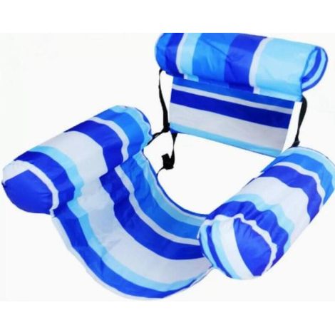 Dieser aufblasbare Sessel ist für Erwachsene geeignet und ideal für Strand und Pool. Inklusive Luftpumpe. 1 Stück, blau. (1/5)