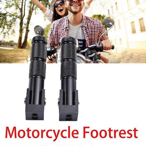 2 Stück Motorrad-Fußrasten M8 Universal Motorrad Klappfußrasten Fußstützen Hinterradpedale Set CNC Aluminium Motorradteil--