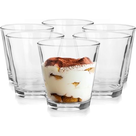 Lot De 6 Coupes À Glace En Verre Transparent Coupes À Dessert Élégantes 230 ml (1/5)