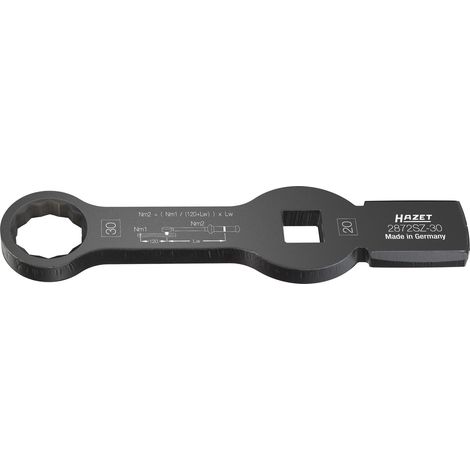 Hazet 2872SZ-30 Nkw Schlag-Ringschlüssel (Doppel-6 Kt.) Mit 2 Schlagflächen (1/5)