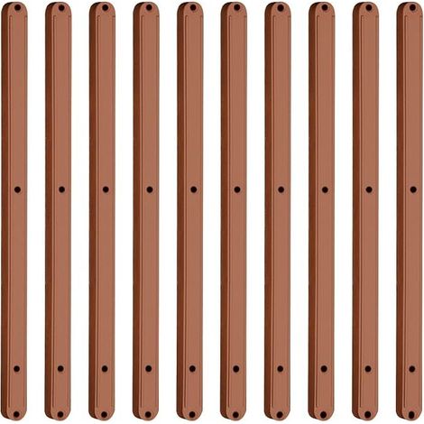 Confezione da 5 paia di guide per cassetti in plastica - 298 mm - Marrone