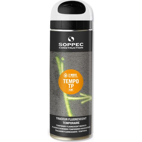 Farbbombe - Baustellenmarkierer SOPPEC fluo weiß temporär 2-8 Wochen - 141600