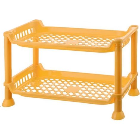 Étagère De Rangement Multiniveau - Polypropylène PP - Pour Salle De Bain Cuisine Sol - 3 Niveaux - 1 Pièce (1/5)