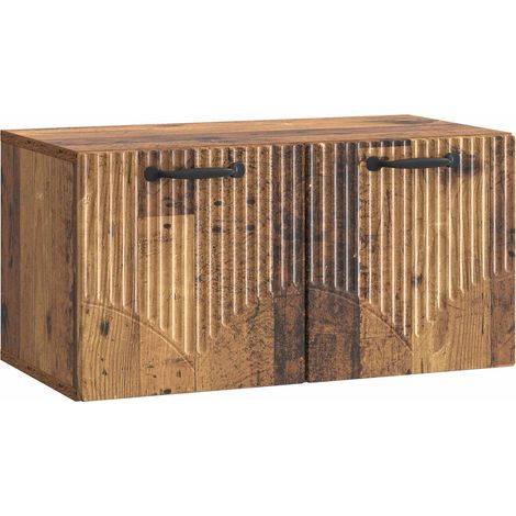 Wall-Mounted TV Cabinet Old Wood 59.5 x 31 x 30 cm vidaXL (1/5)