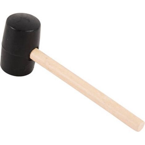 TrAdE Shop Traesio - Martello In Gomma 750 Grammi Manico In Legno Diametro 65 Mm Da Falegname 93044 -