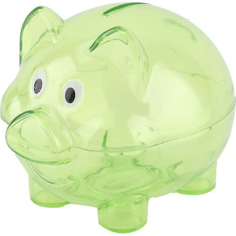 Cochon tirelire mignon créatif multicolore résine 10x8x7 cm cadeau anniversaire jouet cochon (Vert)