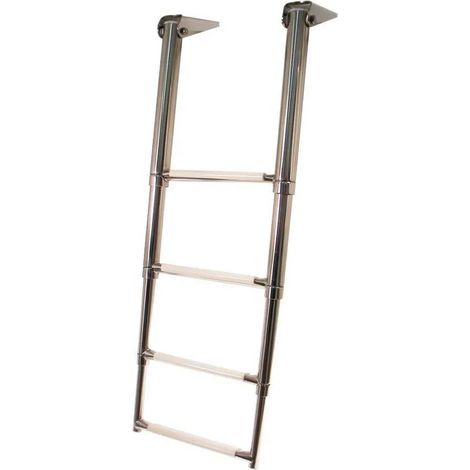 Escalera telescópica oem-marine 3030313 acero inoxidable 4 peldaños antideslizantes