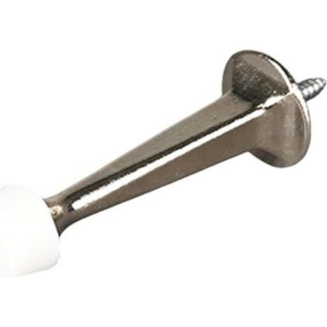 Fermaporta a parete con paracolpi in gomma per uso interno ed esterno.