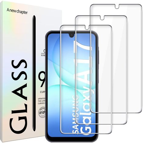 Lot de 3 Verre Trempé pour Samsung Galaxy A17 / A16 / A26 5G  Film Protection Haute Transparence,[Anti-Rayures], [Sans Bulles], [Installation Facile], Ultra Résistant Dureté 9H Glass (1/5)