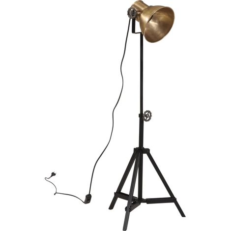 Lampadaire 25 W laiton antique 35x35x65/95 cm E27 (1/5)