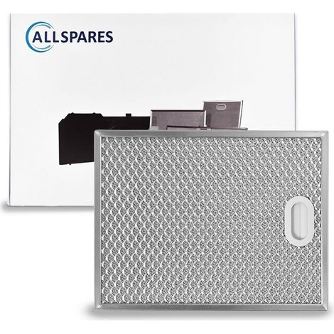 Filtro metálico AllSpares para campanas extractoras compatible con ATAG 16078 (282x217x7mm)