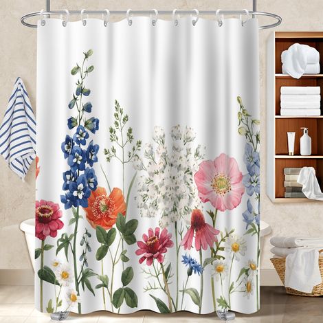 Rideau douche imperméable polyester 180x180 séchage rapide séparation douche pour préparer la maison avant l’arrivée d’invités (1/5)