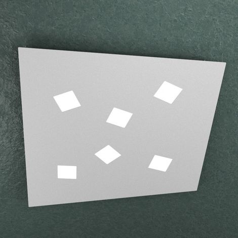 Plafoniera Moderna Note Metallo Grigio 6 Luci Gx53 73Cm (1/5)