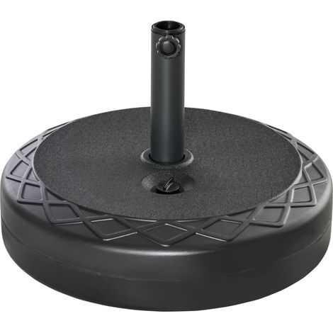 Sonnenschirmständer, befüllbar mit 30 l Wasser oder 40 kg Sand, für Stangen mit Ø 38/48 mm, schwarz