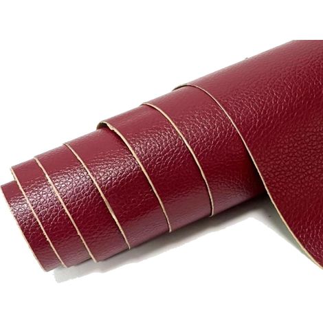 Simili Cuir Autocollant Patch De Réparation En Cuir 35X 137 cm, Ruban Adhésif De Réparation En Cuir, Grands Patchs En Cuir Pour Canapés, Meubles, Chaises(Bordeaux) (1/5)