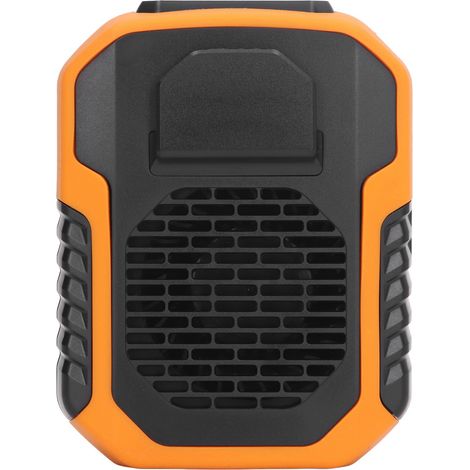 Mini-ventilateur de taille avec cordon, recharge USB 6000mAh DC 5.0V 2.0A 3 vitesses, ventilateur clipable portable pour travailleur, orange (1/5)
