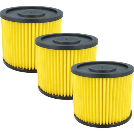 Lot de 3x filtres à cartouche compatible avec Lidl Parkside PNTS 1300 E4, 1300 A1, 1300 B2, 1300 C3, 1300 F5 aspirateur - Filtre plissé (1/4)