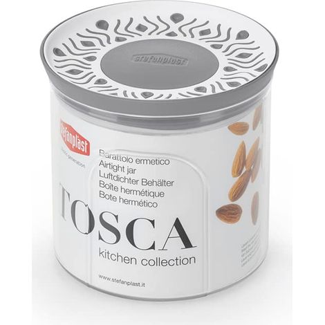 BARATTOLO TONDO 'TOSCA' grigio/bianco  - STEFANPLAST (1/5)