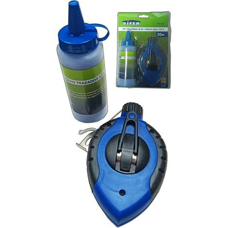 SIFER sifer tiralineas 30 m  + bote polvo azul 115 gr  jyc-72b