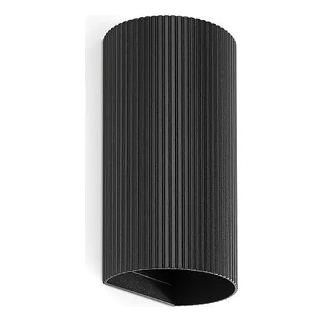 Applique murale ronde noire striée SOLE 40543 (1/3)