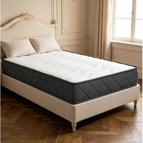 Materasso 90x190 cm in memory foam, singolo, bianco e grigio OKMYHOME (1/5)