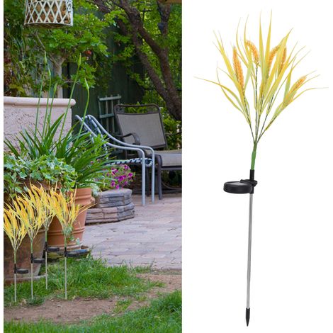Solarbetriebene LED-Lampe in Weizenform, wasserdicht, für Garten, Park, Hof oder Rasen, 2er-Set. (1/5)