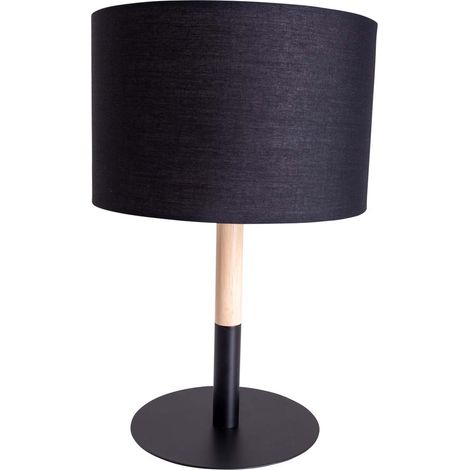 Lampe de table lampe de chevet lampe de table lampe de salon textile noir H 37 cm
