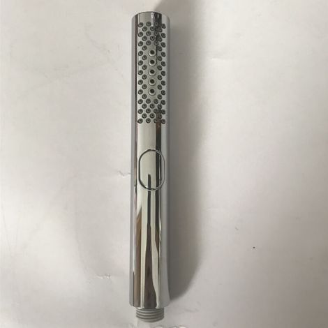 Lntyq Pommeau de douche rond avec embouts en gel de silice, finition chromée, corps en ABS