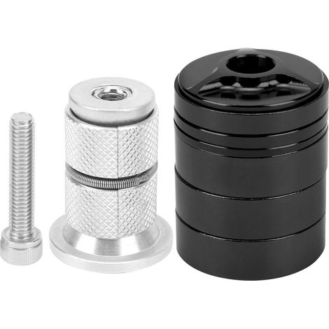 Lot de 6 entretoises de direction en alliage d'aluminium pour vélo de montagne, noires. (1/5)