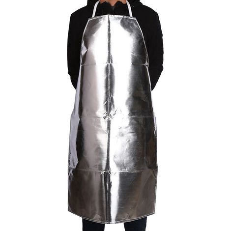 Tablier Résistant Chaleur - Aluminium 1000 °C - Protection Cuisine Barbecue Fonderie - 1 Pièce (1/5)