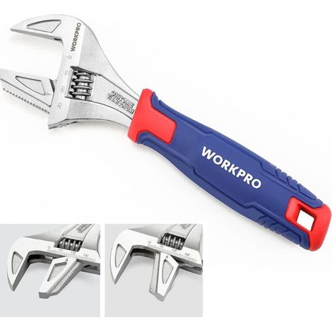 – Clé à molette et pince multiprise 2 en 1 – Grande ouverture 42 mm – Poignée bi-matière ergonomique – Longueur 200 mm – Acier Cr-V antirouille (1/5)
