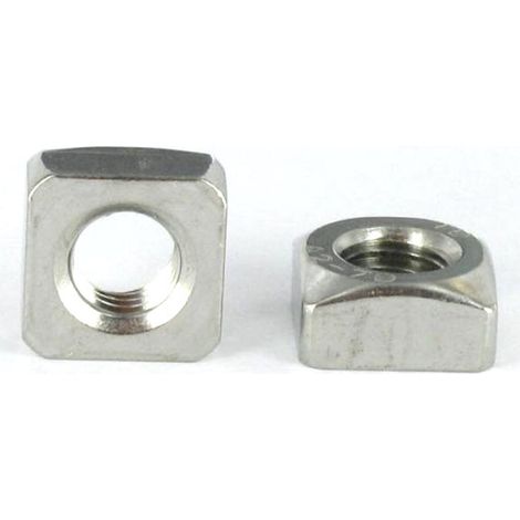 M10 Chamfered Square Nut Zinc Plated Mid Steel Steel Din 557