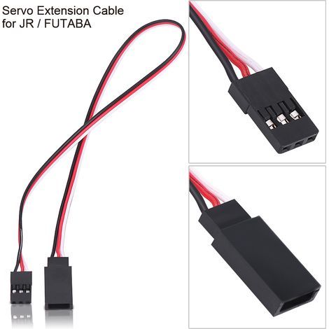 5 Câbles d'Allongement pour Servomoteurs Radiocommandés - Compatible avec JR et FUTABA (1/5)