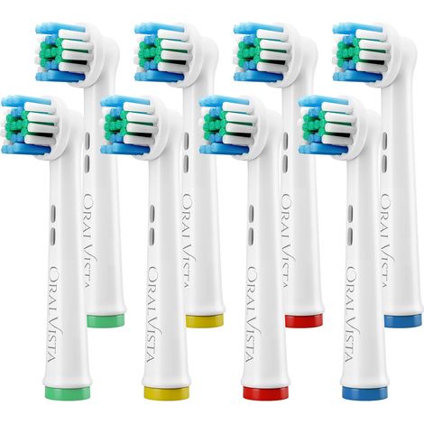 Brossette Oral-B Compatibles, 8-Pack Tête Brosse à Dent Oral B Compatibles - Haute Qualité, Nettoyage en Profondeur, Brossette de Rechange pour Gencives Sensibles (1/5)