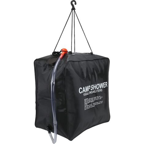 Sac de Douche Solaire, 40L Sac de Douche Solaire Sac d'eau Baignade chauffée à l'énergie Douche de Camping extérieure chauffée à l'énergie Solaire (1/2)