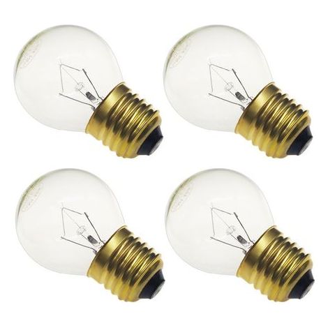 Backofenlampe 40W Hochtemperatur 230V Klar 415 Lumen E27 Sockel mittel Messing 4er-Pack (G45) (1/5)