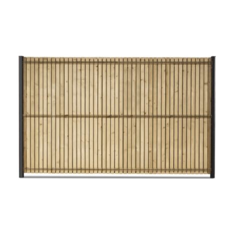 Clôture à domicile – Kit d'occultation brise-vue en bois – Maille 50 Espace 45mm – Longueur 2m50 – Épaisseur 8mm – Hauteur 1m23 – Imputrescible classe 4 (1/3)