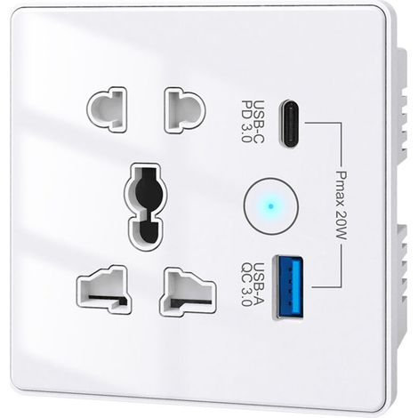 Smart Wall Socket (5 Outlets + 2 USB Ports) Compatible with Alexa, App and Voice Control, Compatible with US/EU/UK Outlets, Hub Required, 10A (1/4)