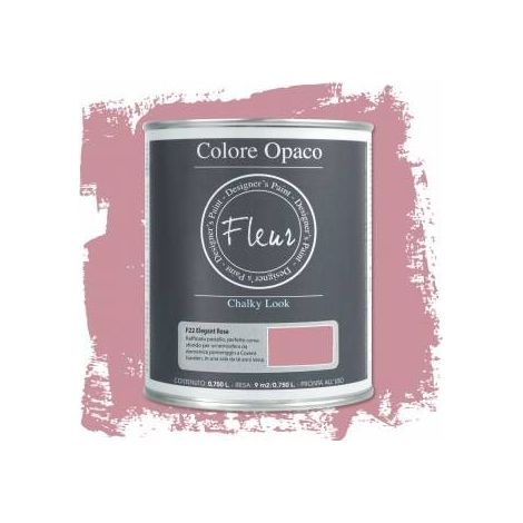FLEUR CHALKY COLORE OPACO EFFETTO GESSO 750 ML F22 ELEGANT ROSE (1/3)