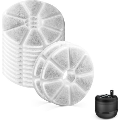 Lot de 12 Filtres Fontaine Chat Philips PAW3210/02, Eau Pure Multi-Couches, Charbon Actif (1/5)
