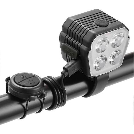 120dB Fahrradhupe, 2-in-1 Fahrradscheinwerfer mit 4 LEDs für Mountainbike-Zubehör (1/5)