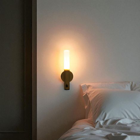 Applique Murale - JE CHERCHE UNE IDEE - Rechargeable - Aimantée - Marron (1/5)