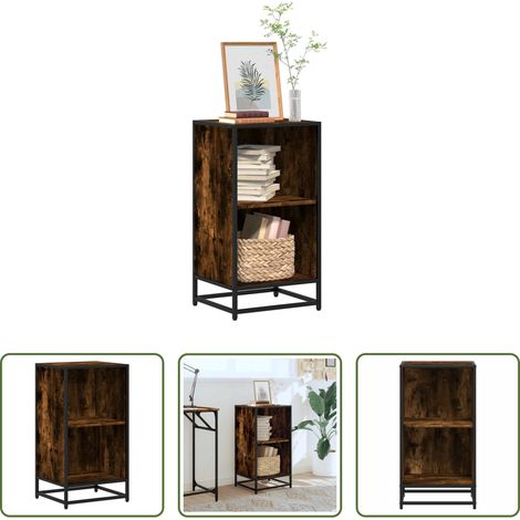 Bücherregal Metall -  Bücherregal Räuchereiche 40x35x76 cm Holzwerkstoff (1/5)