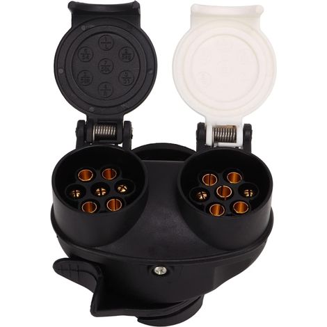 Adaptateur de Prise de Remorque, Adaptateur de Conversion de Prise à Double Prise pour Toutes Les Fiches de Remorque (1/5)
