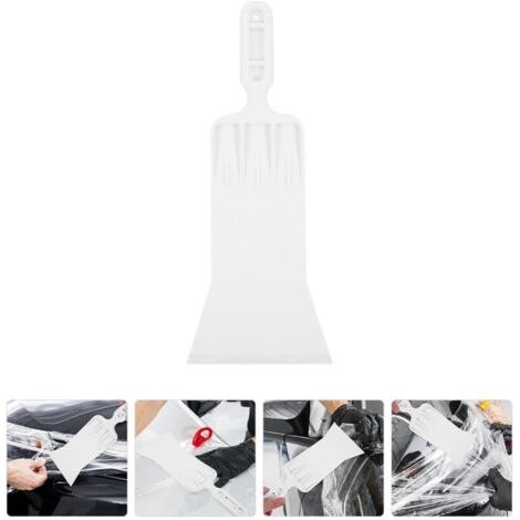 Raclette pour Film Automobile 385X15 CM Poignée Longue Grattoir en Silicone et Caoutchouc blanc Outil de Pose et Nettoyage de Films Fenêtre pour Vitres et Pare-Brise Voiture (1/5)