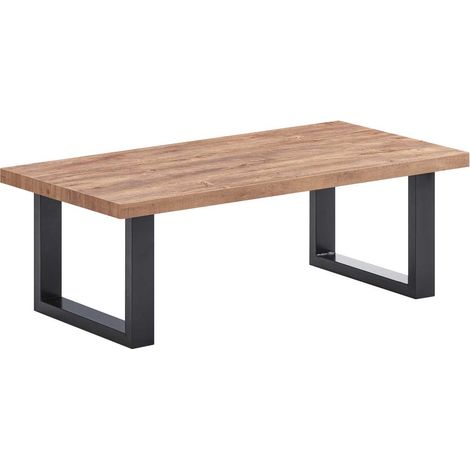 Table basse style industrielle chêne/noir Esteline