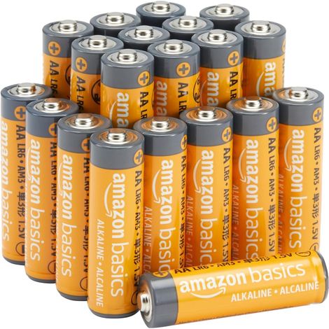 Lot de 20 piles alcalines AA haute performance, 1,5 V, durée de conservation de 10 ans (1/5)